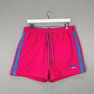 Superdry Swimwear Mens XL Neon Pink Micro 4" Swim Shorts Boardshorts 90s Y2K